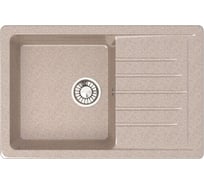 Кухонная мойка GLANZ глянцевая цвет: песочный JL-016-34