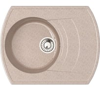 Кухонная мойка GLANZ глянцевая цвет: песочный JL-025-34