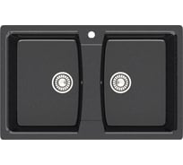 Кухонная мойка GLANZ глянцевая цвет: чёрный JL-026-32