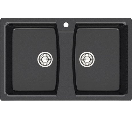 Кухонная мойка GLANZ глянцевая цвет: чёрный JL-026-32