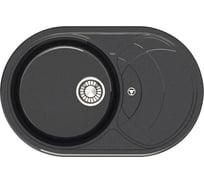 Кухонная мойка GLANZ глянцевая цвет: чёрный JL-033-32