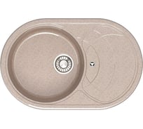 Кухонная мойка GLANZ глянцевая цвет: песочный JL-033-34