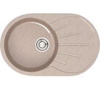 Кухонная мойка GLANZ глянцевая цвет: песочный JL-110-34