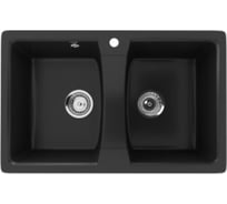 Кухонная мойка ULGRAN U-402 цвет: ультра-черный U-402-344