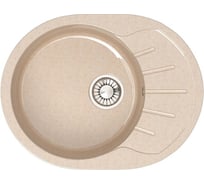 Кухонная мойка GLANZ глянцевая цвет: бежевый JL-010-33