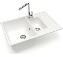 Кухонная мойка GLANZ цвет: белый J-210-31