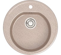 Кухонная мойка GLANZ глянцевая цвет: песочный JL-003-34