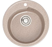 Кухонная мойка GLANZ глянцевая цвет: песочный JL-008-34