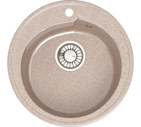 Кухонная мойка GLANZ глянцевая цвет песочный JL-004-34