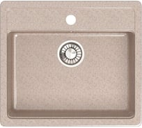 Кухонная мойка GLANZ глянцевая цвет: песочный JL-009-34