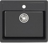 Кухонная мойка GLANZ глянцевая цвет: чёрный JL-009-32