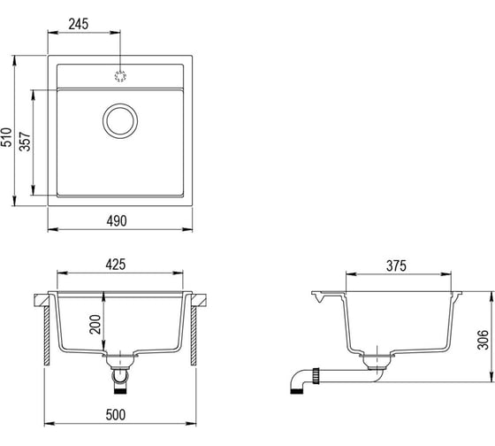 Кухонная мойка AquaSanita Tesa SQT 100 W 601