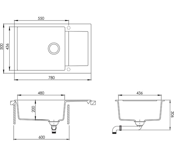 Кухонная мойка AquaSanita Tesa SQT 105 AW 110