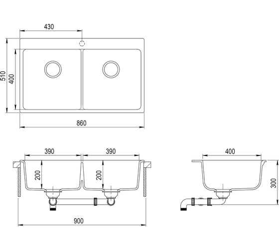 Кухонная мойка AquaSanita Magna SQM 200 AW 601