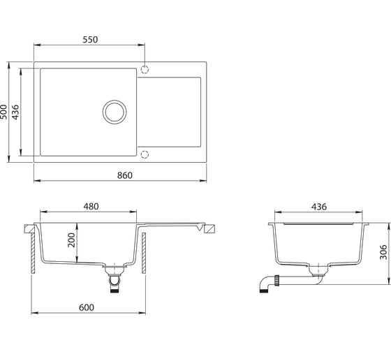 Кухонная мойка AquaSanita Tesa SQT 104 AW 110