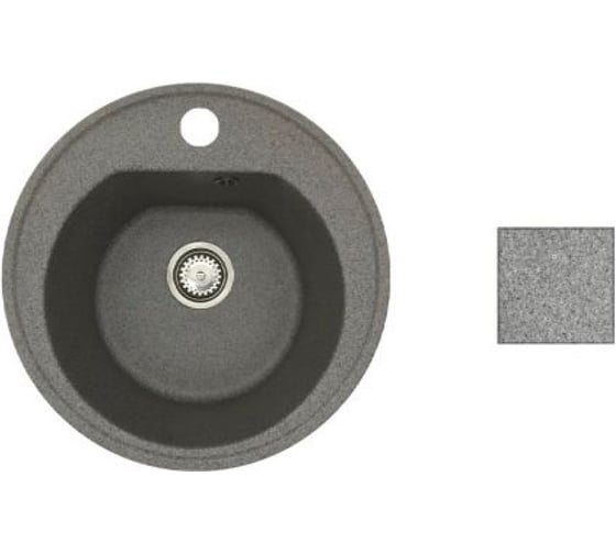 Мойка кухонная из искусственного камня AV Engineering RICHI серый 510x510 мм, AV510510RGRA