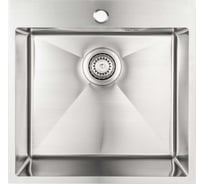 Мойка сварная с сифоном VIDAGE VS-5050, 50x50x22 см, цвет сатин, нерж сталь 1602010