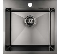 Мойка сварная с сифоном VIDAGE VS-5050, 50x50x22 см, цвет черный, нерж сталь 1602011