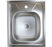 Накладная мойка Владикс нержавеющая сталь AISI 201, 500x600 мм, 0.4 мм, без сифона, 1 1/2" V-204 023-5439