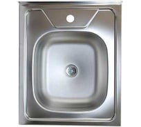 Накладная мойка Владикс нержавеющая сталь AISI 430, 500x600 мм, 0.4 мм, без сифона, 1 1/2" V-404 023-3332