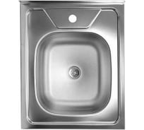 Накладная мойка Владикс нержавеющая сталь AISI 430, 500x600 мм, 0.6 мм, без сифона, 1 1/2" L-404 023-3337