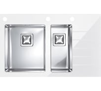 Мойка ALVEUS CRYSTALIX 20 белый, 860x540 1+1/2 правая, с сиф.1127260, кол.1119835, доз.1069687 1099640