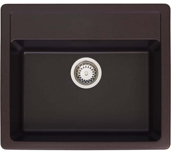 Мойка Alcora Бергамо G-019 шоколад 587х507 с сифоном 0000000176 1