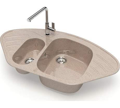 Кухонная мойка GLANZ цвет: песочный J-023-34