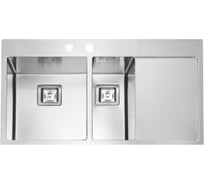 Мойка ALVEUS STYLUX 60 SAT-90 860x510 1+1/2 левая в компл.с сифоном 1084295