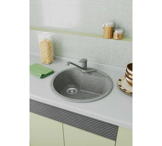 Кухонная мойка GreenStone GRS-08K цвет: темно-серый GRS-08K-309