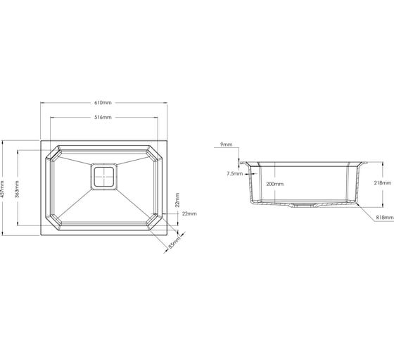 Мойка LONGRAN Octagon OCG610.457 Alpina OCG610.457 - 07