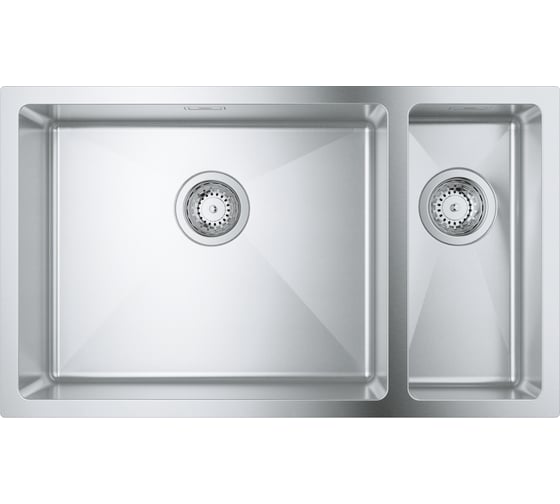 Мойка из нержавеющей стали GROHE 1.5 чаши, основная чаша слева, монтаж под столешницу 31575SD1