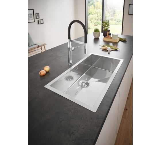 Мойка из нержавеющей стали GROHE K700 90-S 86.4/46.4, 1 чаша 31580SD1