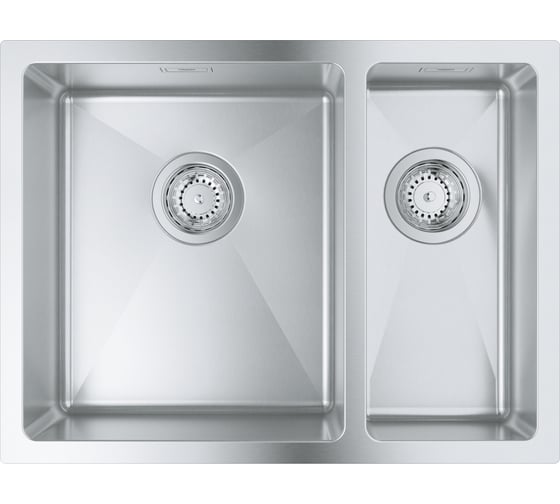 Мойка из нержавеющей стали GROHE 1.5 чаши, основная чаша слева, монтаж под столешницу K700U 60-S 58,5/44 1.5 31577SD1