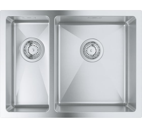 Мойка из нержавеющей стали GROHE 1.5 чаши, основная чаша справа, монтаж под столешницу 31576SD1