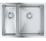 Мойка из нержавеющей стали GROHE 1.5 чаши, основная чаша справа, монтаж под столешницу 31576SD1 2