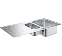 Мойка из нержавеющей стали GROHE с корзинчатым вентилем, оборачиваемая, 1.5 чаши K500 60 -S 97/50 1.5 31572SD1