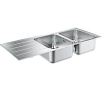 Мойка из нержавеющей стали GROHE с корзинчатым вентилем, оборачиваемая, 2 чаши K500 80 -S 116/50 2.031588SD1