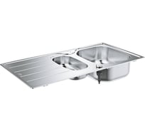 Мойка из нержавеющей стали GROHE K200 60-S 97/50, 1.5 чаши, с корзинчатым вентилем 31564SD1