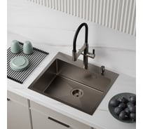 Мойка IDDIS Haze нерж. сталь, графит, 590х510, HAZ59GMi77