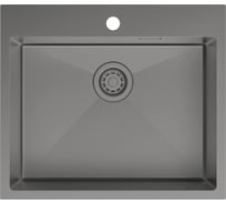 Мойка IDDIS нерж. сталь, графит, 590х510, Хейз (Haze), , HAZ59GMi77