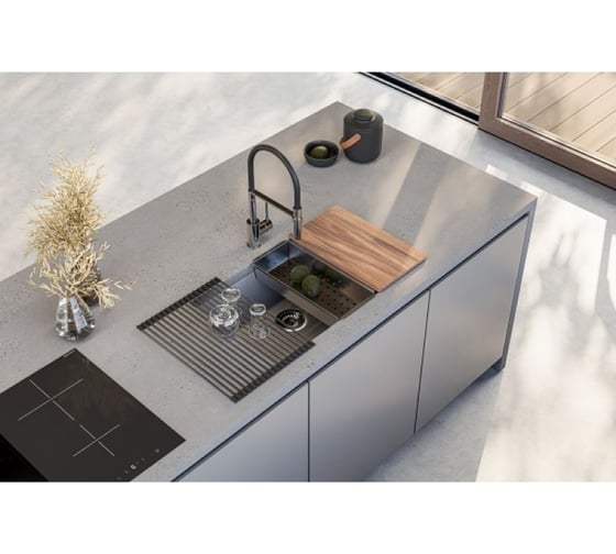 Мойка ALVEUS GRANITAL OMNI 40 DEEP BLACK-G90 750x450x198 с сифоном 1150063