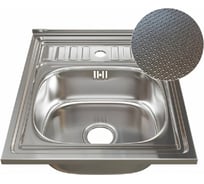 Мойка MIXLINE Декор 50х60 см, нержавеющая сталь - толщина 0,6мм, 50х60 см, накладная, с сифоном 555229