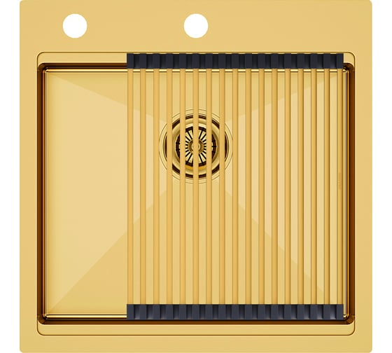 Мойка Paulmark нерж. сталь KRONER-PRO 51, брашированное золото, 510x510мм, PM705151-BG