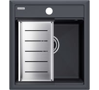 Мойка Paulmark STEPIA 45, IT-GRANIT + коландер ADVANCE брашированная нерж. сталь, PM114651-AN+A375-BS