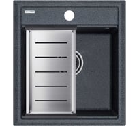 Мойка Paulmark STEPIA 45, IT-GRANIT + коландер ADVANCE брашированная нерж. сталь, PM114651-DG+A375-BS