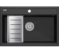 Мойка Paulmark STEPIA 80, IT-GRANIT + коландер ADVANCE брашированная нерж. сталь, PM117551-AN+A375-BS