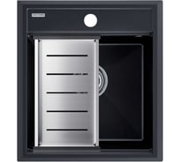 Мойка Paulmark STEPIA 45, IT-GRANIT + коландер ADVANCE брашированная нерж. сталь, PM114651-BLM+A375-BS