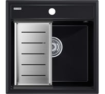 Мойка Paulmark STEPIA 50, IT-GRANIT + коландер ADVANCE брашированная нерж. сталь, PM115051-BLM+A375-BS