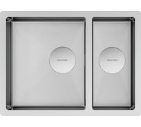 Мойка Paulmark нерж. сталь NEXT 58/2S UNI, брашированная нерж.сталь, 580x440мм, PM225844-BS